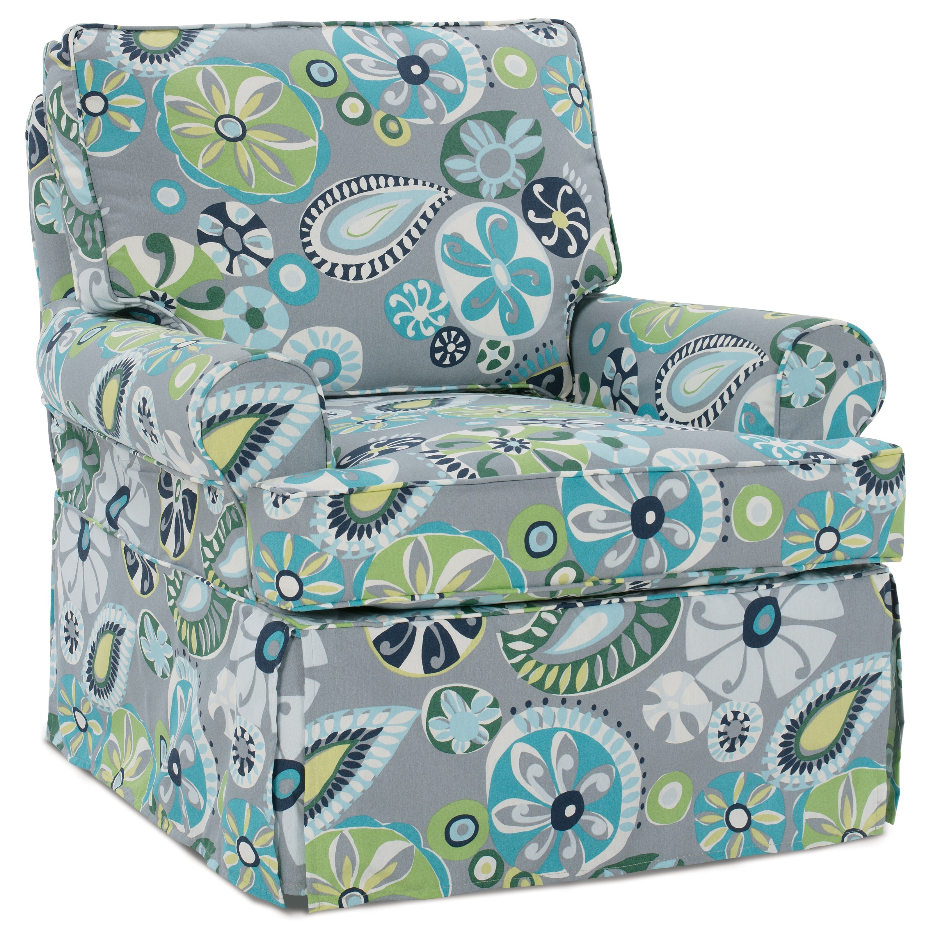 Rowe Nantucket Skirted Upholstered Chair | Reeds Furniture